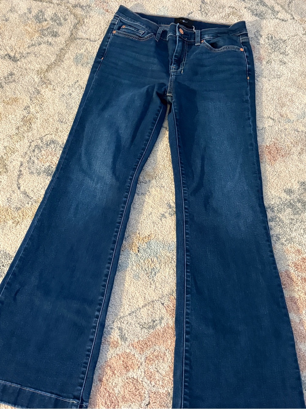7 For All Mankind Dark Indigo Flare Jeans